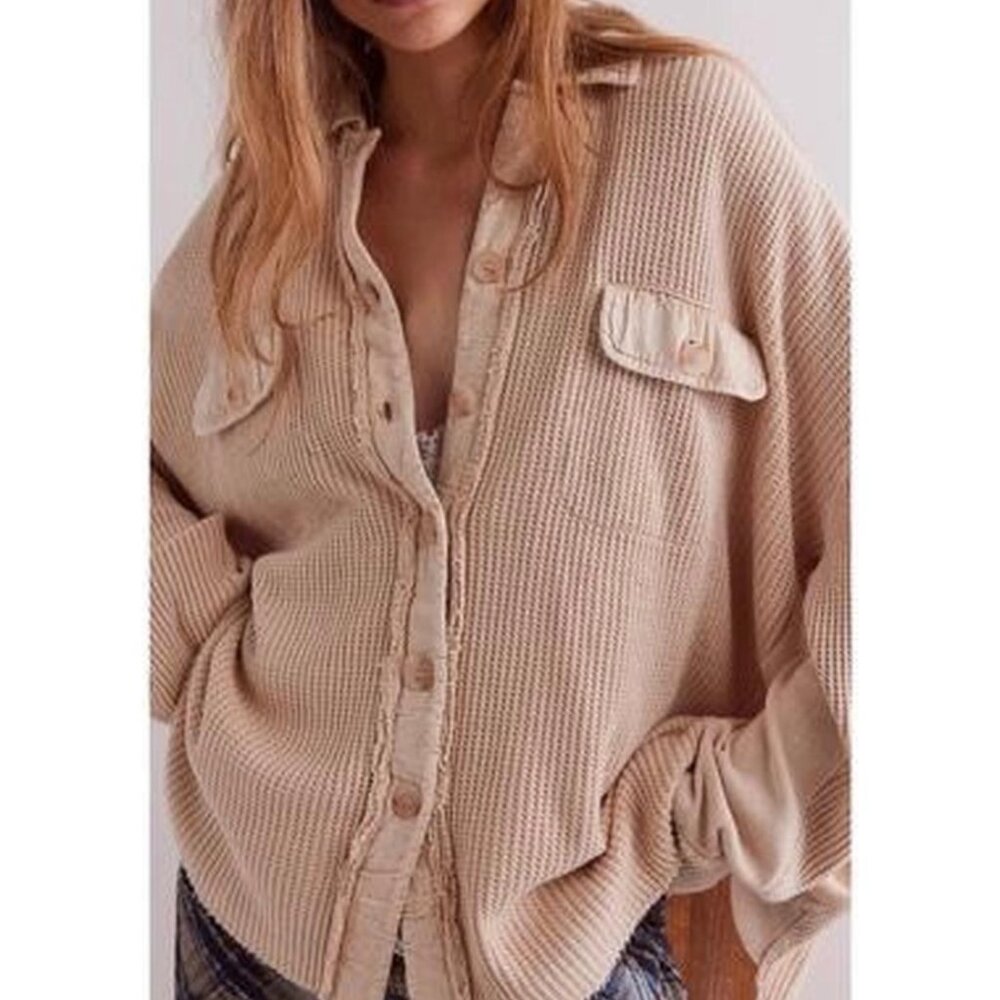 Waffle Button Down